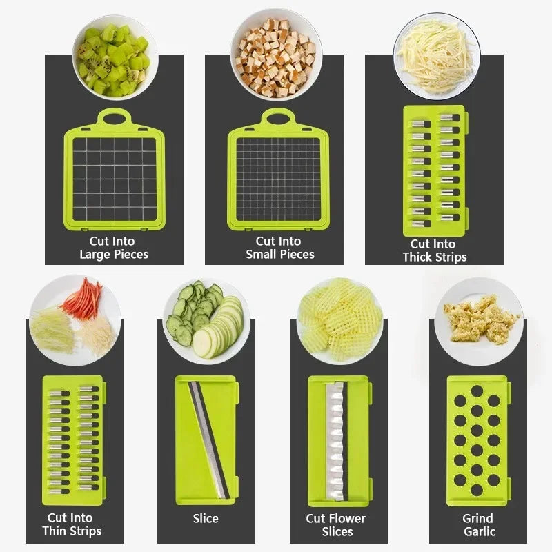 Multifunctional Vegetable Chopper Handle Food Grate Food Chopper Vegetable Slicer Dicer Cut Kitchen Items Cocina
