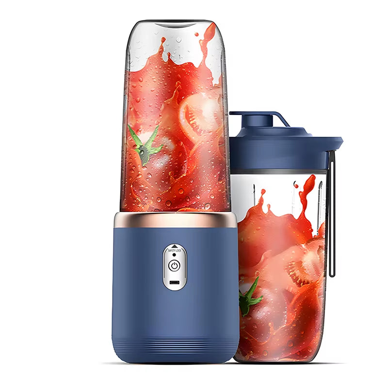 Portable Juicer Blender 400Ml Electric Fruit Juicer USB Charging Lemon Orange Fruit Juicing Cup Smoothie Blender Machine 2Cups