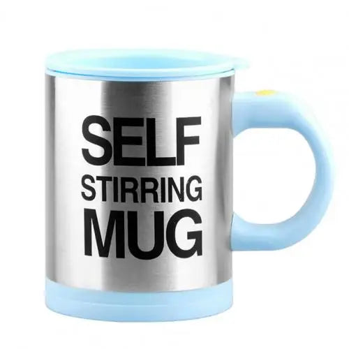 Stainless Steel Electric Self-Stirring Mug with Lid - 400ml Automatic Mixer for Coffee and Milk